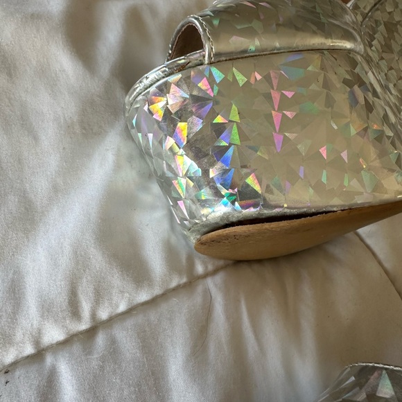 Jeffrey Campbell Holographic Platform Heels Y2K Vintage - Picture 7 of 13